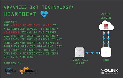YoLink Smart Power Fail Alarm & Hub Kit, Smart Home Starter Kit with AC Power Outage Alert, LoRa Long-Range, Remote Monitoring, App Alerts, Text/SMS, Email Alerts, IFTTT