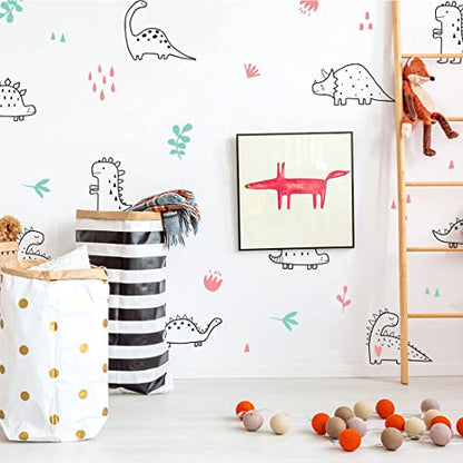 Wall Decals, Peel and Stick Stickers, Drawing Dinos