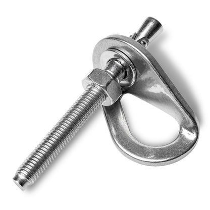 YERGOFE Climbing Holds Anchor Set - 6 PCS - Stainless Steel Bolt Hanger and Bolt Heavy Duty Climbing Holds Weight 2500KG for Indoor Outdoor Climb Train (12MM)