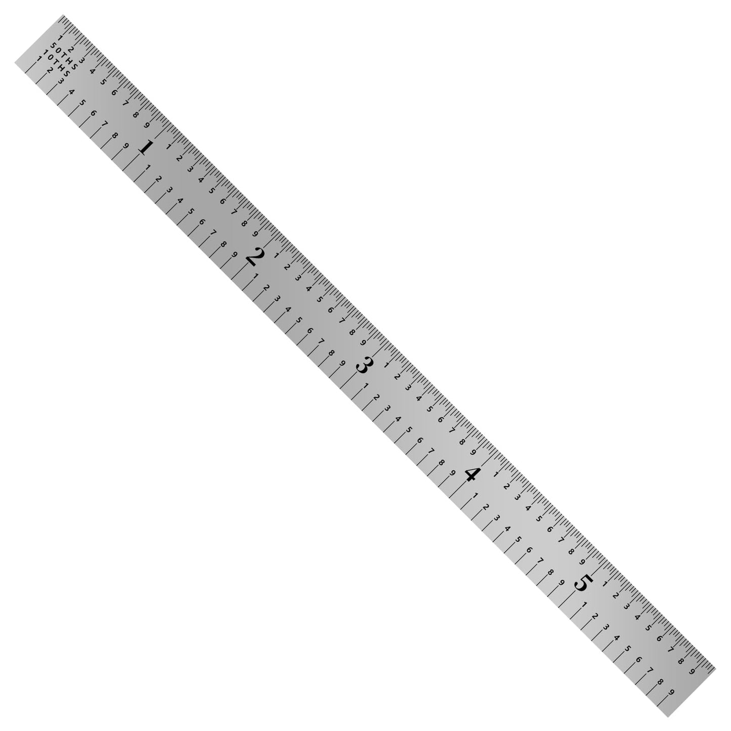 PEC Tools 6” Flexible Machinist Rule, Spring Tempered Steel Ruler with Satin Chrome Finish, 1/50" Thick x 1/2" Wide, Metal Ruler with Inch Graduation(3R), High Precision Measuring Tool, Made in USA