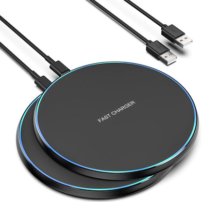 Wireless Charger Compatible with iPhone 17 16 15 14 13 12 11 Pro Max/Mini/Plus/XR/X/8, 15W Max Fast Wireless Charging Pad Mat for Samsung Galaxy S23/S22/S21/S20/S10, Galaxy Buds