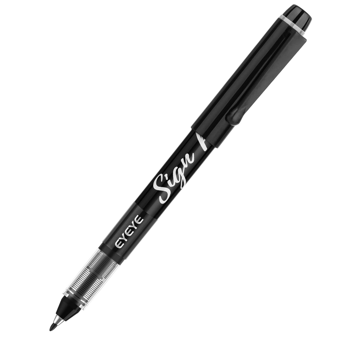 EYEYE Sign Pens 9 Pack (Black Blue Red)- 1.0mm Nib Tip - 0.6mm Line, Liquid Ink Sign Pen Smooth Writing - Fineliner Marker Pens Quick Drying