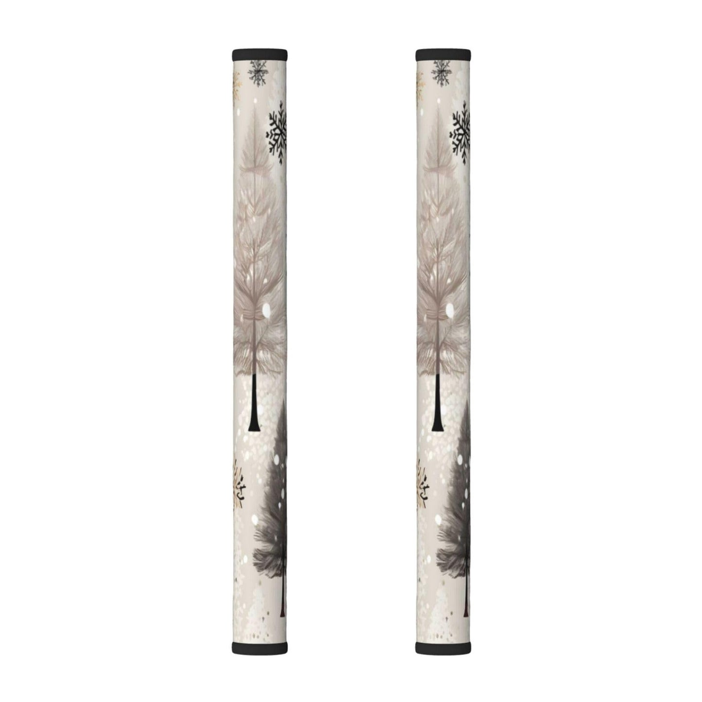 Edafol Christmas Tree Snowflakes 2 Pcs Refrigerator Door Handle Covers Set of 2 Non Slip Kitchen Appliance Fridge Handle Cover Oven Microwave Dishwasher Handle Dust Covers Protector