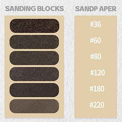 8 PCS Sanding Sponges, 36 Coarse Sanding Blocks Both Wet and Dry, Washable and Reusable, for Grinding and polishing