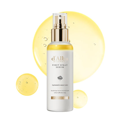 d'Alba Italian White Truffle First Spray Serum, Vegan Skin Care, Hydrating Face Moisturizer, Glow Serum for Radiant Skin, Non Comedogenic, All In One Mist, Korean skincare (100ml)