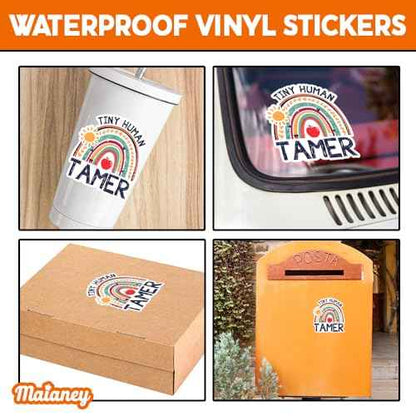 MAIANEY Tiny Human Tamer Sticker - Cute Childcare & Daycare Provider - 3"x4"