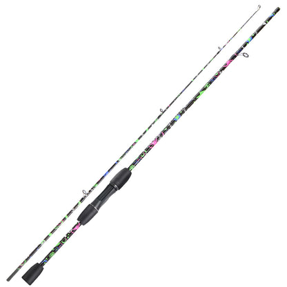 Sougayilang Fishing Rod, 2-Piece Fiber Glass Spinning Rod with EVA Grip, Smooth Transition Fishing Pole- 6'0"