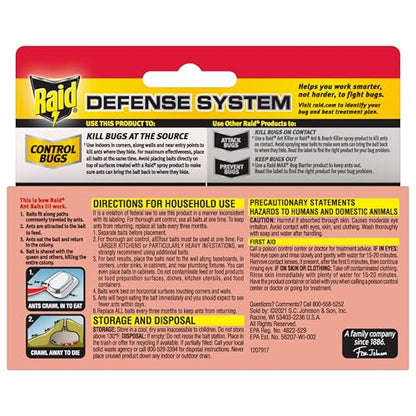 Raid Ant Killer Baits, For Household Use, Kills the Colony, Kills Ants for 3 Months, Child Resistant, 4 Count