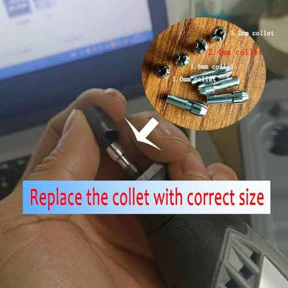 Luo ke 24 Pcs Wool Felt Polishing Bits - 3/32'' Shank Wool Felt Buffing Polishing Kits for Rotary Tools Includes Dremel