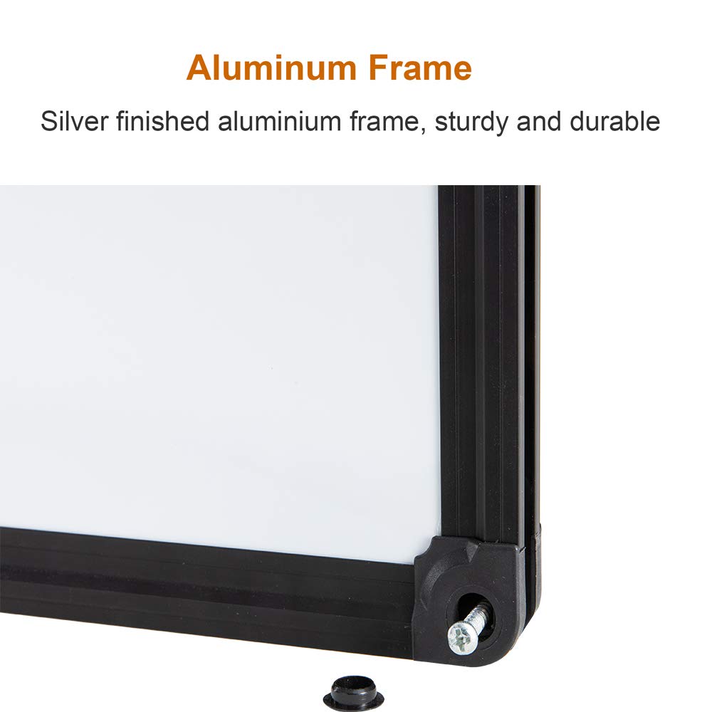 Magnetic Combination Whiteboard Cork Board 48 x 36 Inch, Black Aluminum Frame - Large Wall Mounted Vision Board & Planner for Home Office, Kitchen Command Center & Classroom Organization