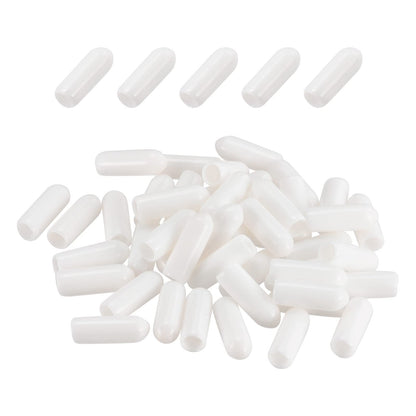 DMiotech 100 Pack 1/8" ID White Screw Thread Protectors Rubber End Caps Bolt Covers for Screw Bolt Furniture Pipe