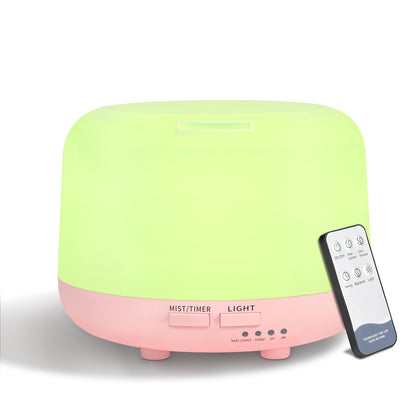 Oil Diffuser Humidifier 300ML,Electric Ultrasonic Air Aroma Diffusers Vaporizer,Scent Mist Defuser with Remote,Auto-Off,7led Color Changing Light for Large Bed Room,Home,Office