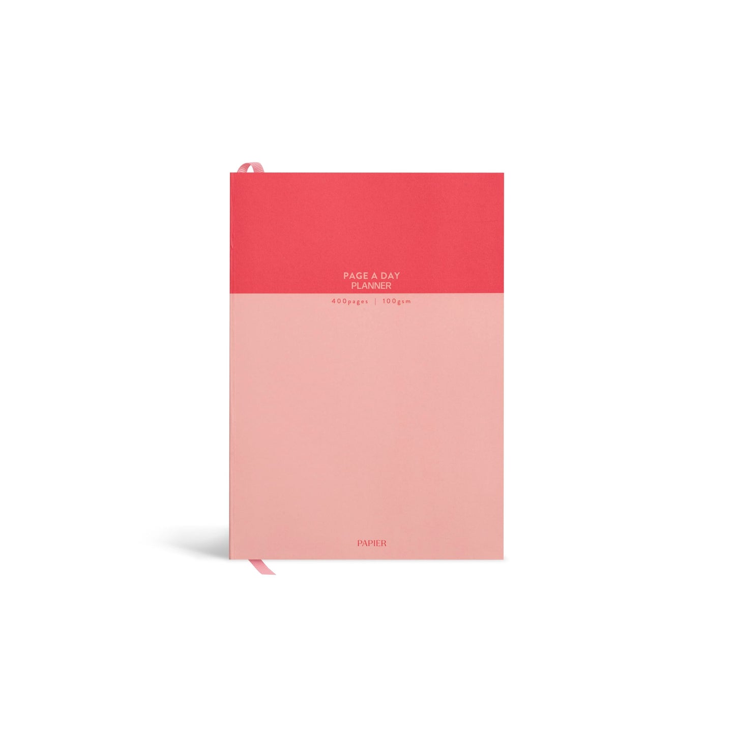 Papier Undated Daily Planner - Pink, 8.46"L x 6.02"W | Flexi-Cover Notebook Diary, Write Personal & Work To-Do Lists & Organize Priorities | Includes Day Per Page Checklist, Monthly Views & Gridded Notes Pages