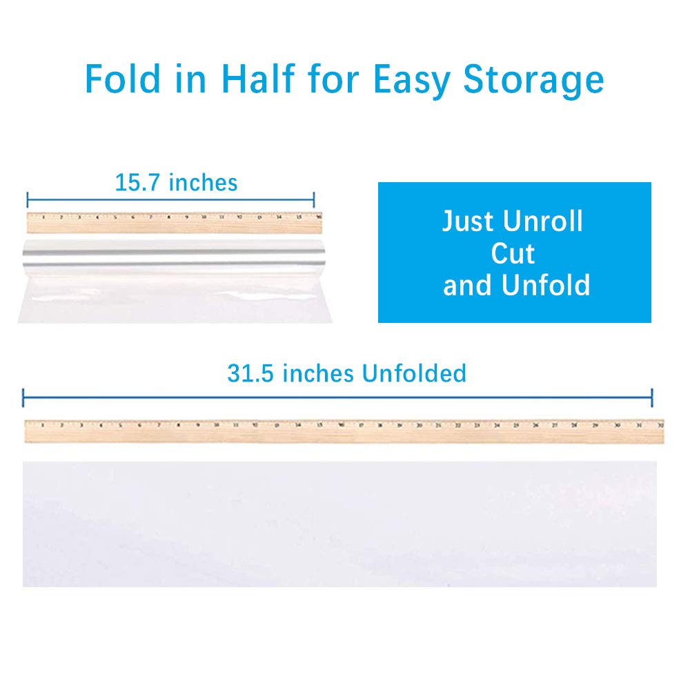 JOYIT 100 ft Clear Cellophane Wrap Roll (31.5 in x 100 ft) - 3 Mil Thicken Cellophane Roll,Cellophane Bags Large,Wrapping Paper for Flower Gift Baskets Wrap (31.5" fold into 16")