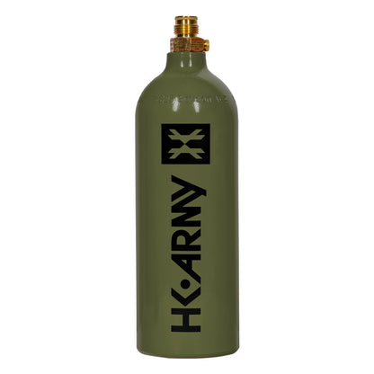 HK Army 20oz Aluminum CO2 Tank - High Pressure Compressed Air System for Paintball & Airsoft Gear - Olive