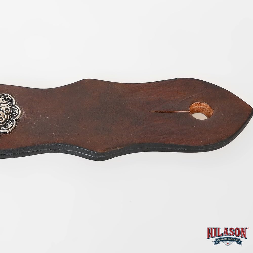 HILASON Dark Brown 8" Slobber Straps for Rein-Water Loop Ties Quick Change Buckle | Horses Leather Strap