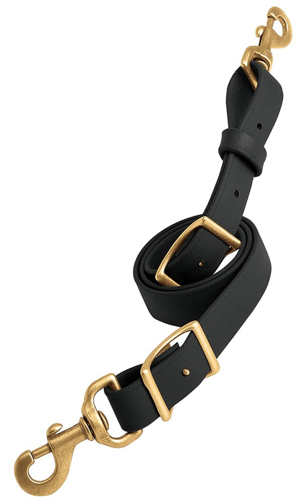 Weaver Leather Synthetic Tie Down Strap, Black, 1 x 40