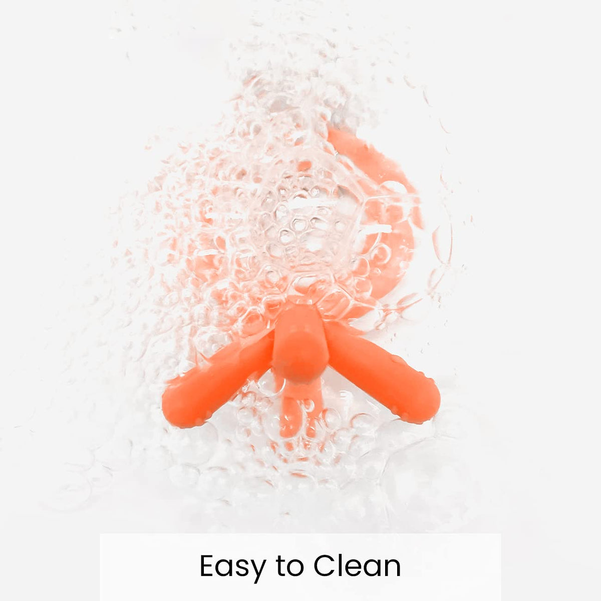 Comotomo Silicone Baby Teether, Orange
