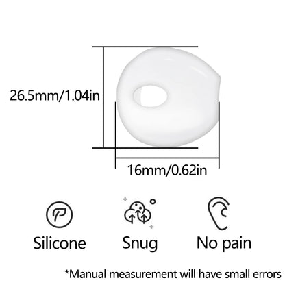 EKIND 4 Pcs Ear Cover Tips Anti-Slip Silicone Soft Replacement Sport Earbud Tips Compatible for iPhone 7 / 6S / 6 Plus / 5S / 5C / 5 Headphones Earphones Protective Accessories Tips (Clear)