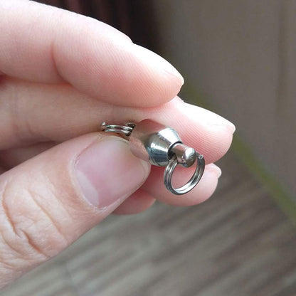 unclesportinfof 50pcs Ball Bearing Swivel Fishing Stainless Split Ring Fish Hooks Connectors for Saltwater 22LB (3#-0.79"/22LB- 50PCS)
