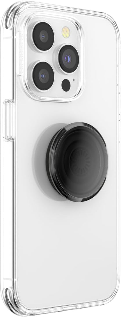PopSockets Phone Grip for MagSafe with Kickstand, Magnetic Stand, Swappable Top, Secure Hold for iPhone MagSafe Cases, Phone & Tablet Grip - Clear