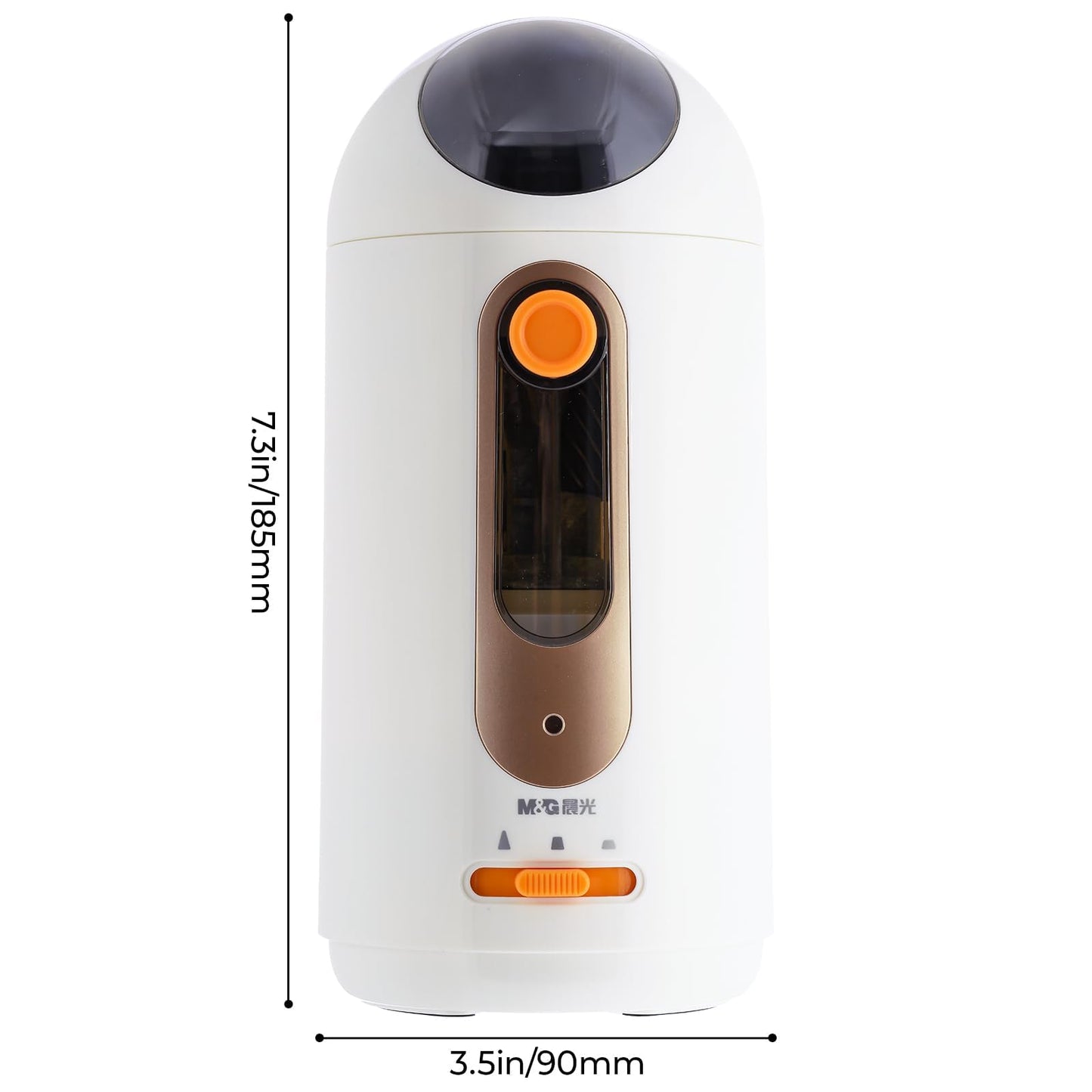 M&G Electric Pencil Sharpener for Colored Pencils 6.5-11mm, Fully Automatic Astronaut Design Pencil Sharpener, Auto In & Out Hands-Free, Rechargeable USB/Battery Operated, Home Classroom Office, White