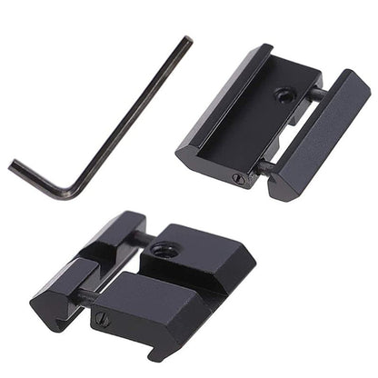 CAJOAUIS 2pcs 11mm Dovetail to 20mm Picatinny Weaver Low Profile Snap-in Rail Adaptor for Rifle Scope