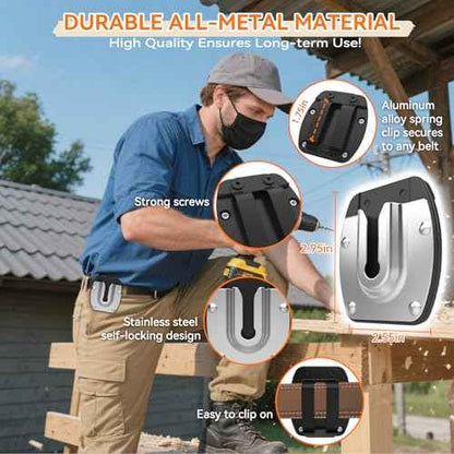 Universal Tool Holster for Tool Belt Accessories, Drill Holder for Power Drill, Impact Driver, or Any Tool with A Handle, Self-Locking Drill Holster, Stocking Stuffers for Men, Women, Husband