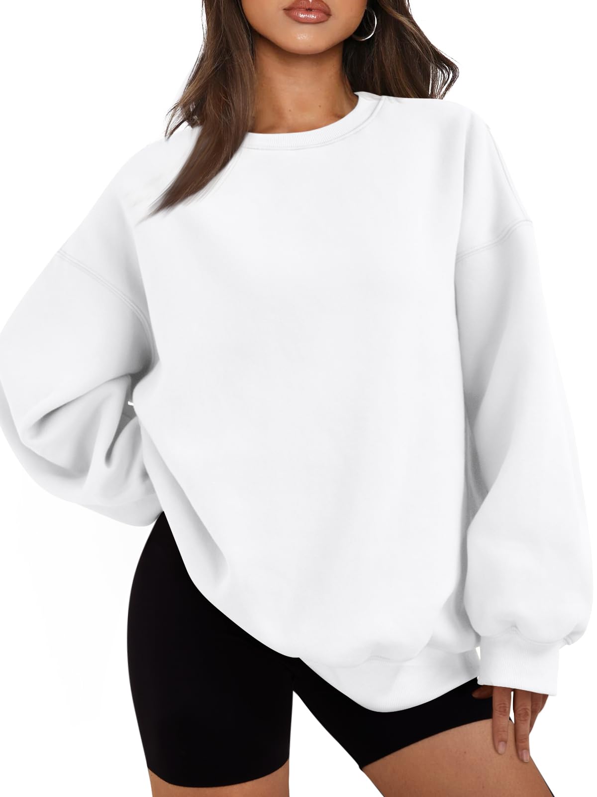 EFAN Womens Oversized Sweatshirts Hoodies Fleece Crewneck Sweaters Casual Tops Comfy Fall Fashion Outfits Winter Clothes 2025