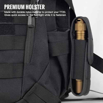 ThruNite TT20 Tactical Flashlight, Customized Verison with The Outsider, High 2010 Lumens, Long 305 Meters Beam Distance, USB-C Rechargeable Flashlight Compact for Hunting, Hiking - Desert Tan CW