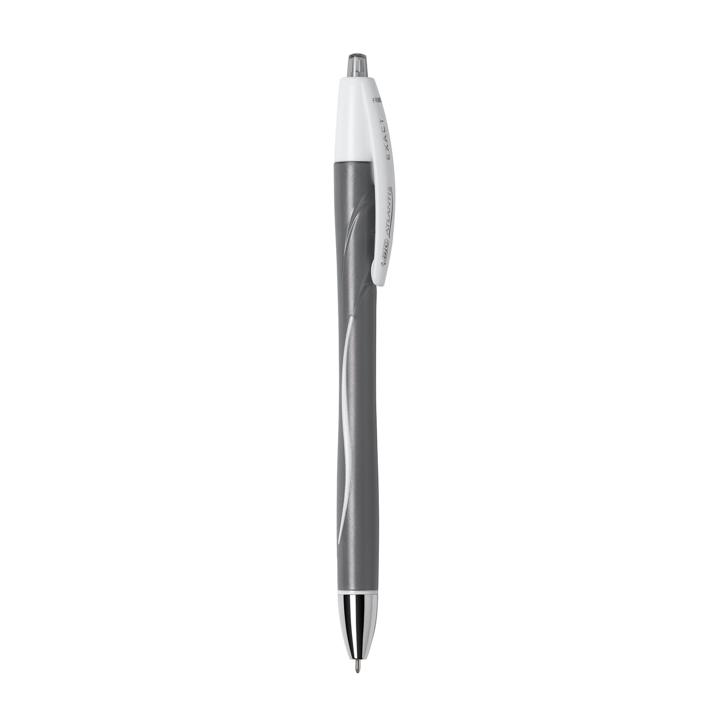 BIC Glide Exact Black Retractable Ballpoint Pens, Fine Point (0.7mm), 12-Count Pack, Ultra Smooth Writing Black Pens