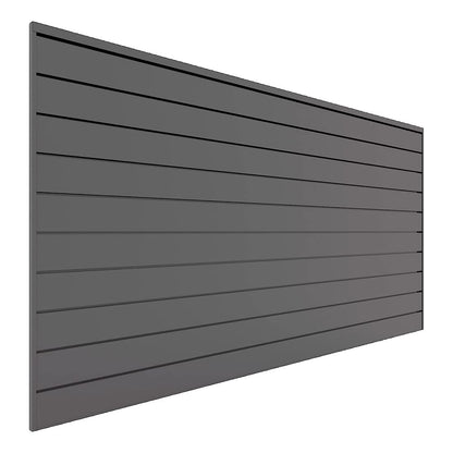 Proslat 88105 Heavy Duty PVC Slatwall Garage Organizer, 8-Feet by 4-Feet Section, 10 Panels, Charcoal (Dark Grey)