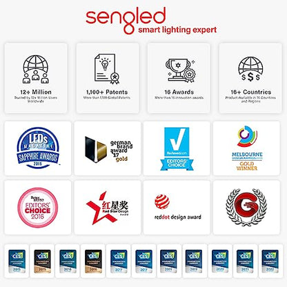 Sengled Light Bulb, S1 Auto Pairing with Alexa Devices, Color Changing , Smart Light that Work with , Bluetooth Mesh Smart Home Lighting, E26 60W Equivalent, 800LM, 4 Count (Pack of 1)