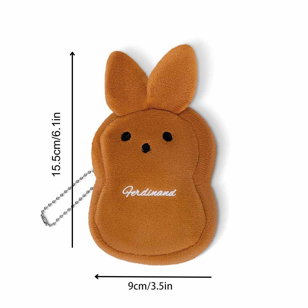 BYFDIY Custom Name Easter Bunny Wallets With Wrist Strap For Girls Boys Plush Small Coin Purse Backpack Keychain Wallet For Women Daughter Son Easter Gifts