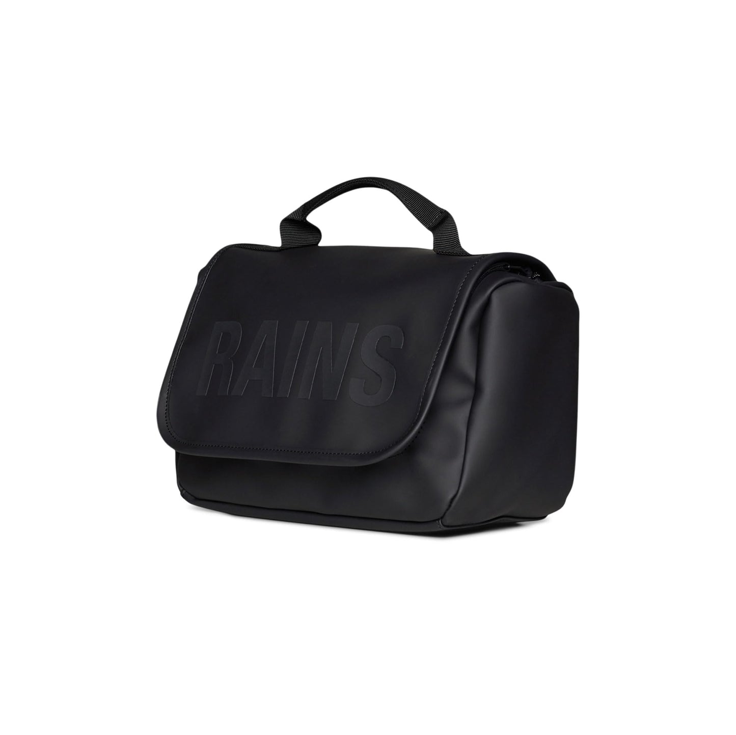 RAINS Texel Wash Bag – Black Waterproof Toiletry Travel Organizer for Men and Women - Wash Bag with Zip Closure and Multiple Compartments – 2 Year Warranty