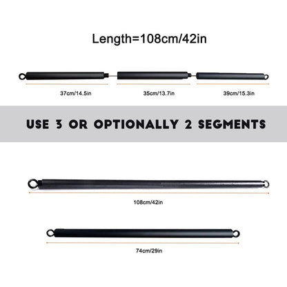 OYINDIZ Resistance Band Bar, Home Gym Workout Pilates 38Inch Strength Power Training, Heavy Duty Lifting Squat Fitness Equipment for Core Muscle Exercise