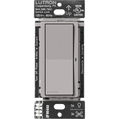 Lutron Claro Smart Light Switch for Caseta Lighting, for LED Lights, Fans, 5 Amp, Single-Pole/3-Way, Neutral Required, DVRF-5NSS-WH-2, White, 2 Pack