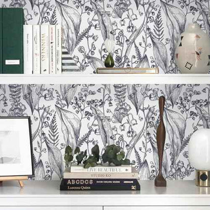 Livebor Peel and Stick Wallpaper - Boho Floral Leaf Contact Paper - 15.7"x196.8" Self-Adhesive Removable Decorative