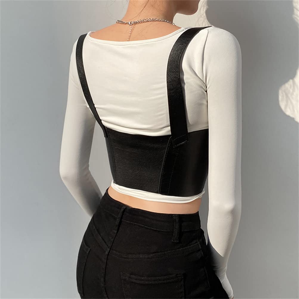 HeiBai Xiong Goth Fashion Harness Leather Corset With Straps Renaissance Belts For Women And Girl