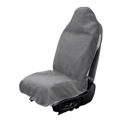 JNXIJ Car Towel Seat Cover, Waterproof Non-Slip Front Seat Protector for Post Gym Workout Beach Hiking, Sweatproof Washable Bucket Seat Protective Cover for Car SUV Truck Sedan (Gray)