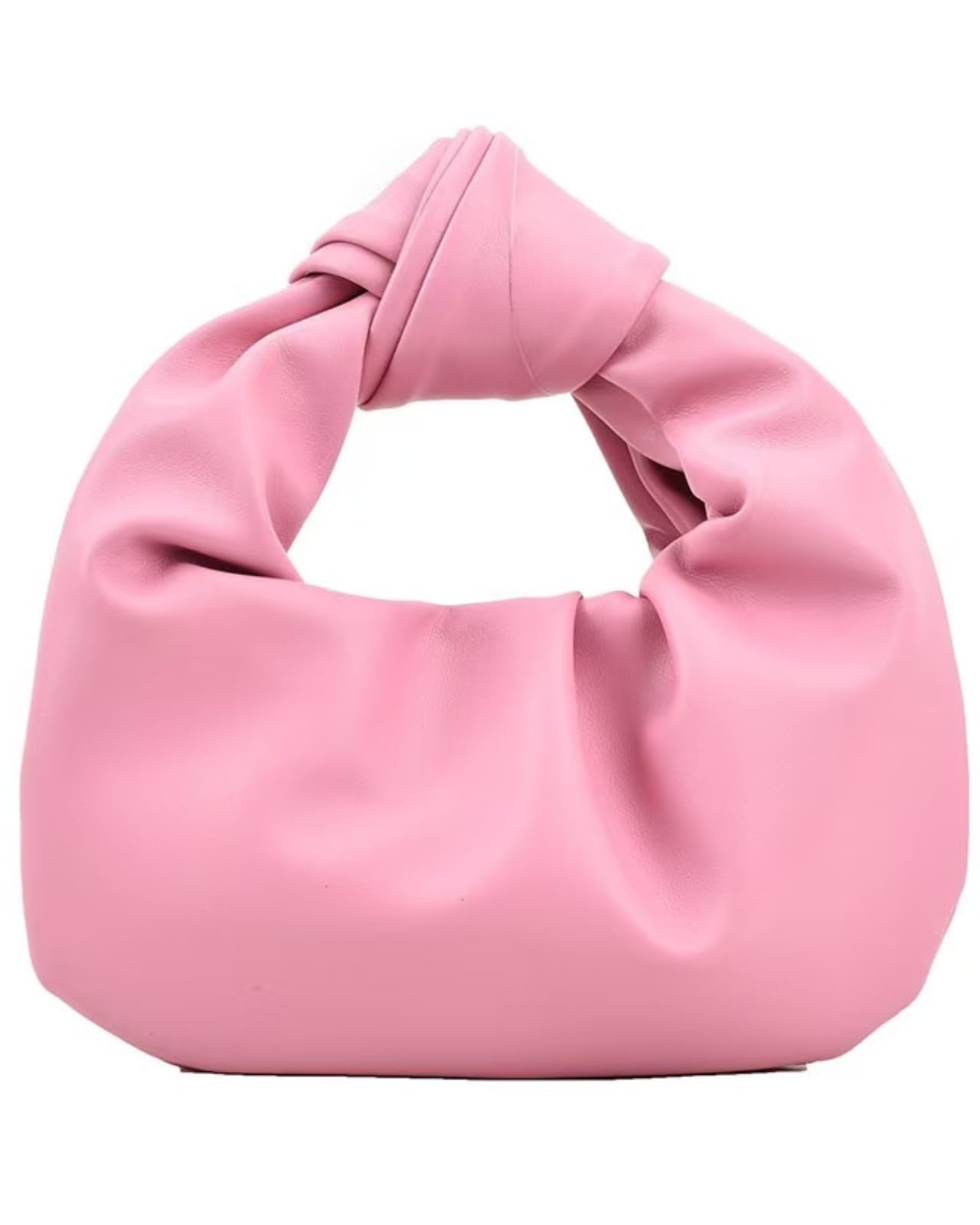 Inkfew Ruched Clutch Purses For Women Evening Bag PU Leather Trendy Small Hobo Handbag Wedding Guest Bags for Party Shopping,Pink