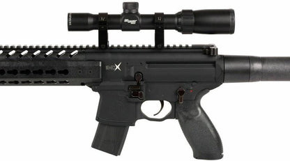 Sig Sauer MCX .177 Cal CO2 Black Air Rifle Bundle - Scope, 2 CO2 Tanks, 30rd Mag & 500 Pellets