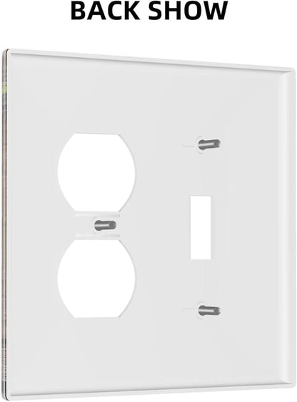 Decorative Light Switch Cover Plate Farm Barn Farmhouse Rustic Country Flower 2 Gang Outlet Covers 1 Toggle 1 Duplex Wall Plate Decorate Electrical Switch Plate Covers for Bathroom Home