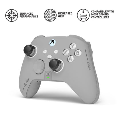 SCUF Control Thumbstick Grips - 4 Pack with 2 Bases - Tactic - Joystick Thumb Grips For Xbox One and Xbox Series X & S, PS4, PS5, Nintendo Switch Pro Controller - Black