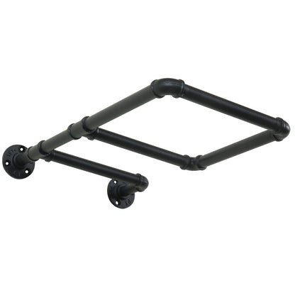 MyGift Yoga Ball Storage Wall Mount, Black Metal Pipe Racks for Exercise Ball Holder, Ball Storage for Home Gym or Studio