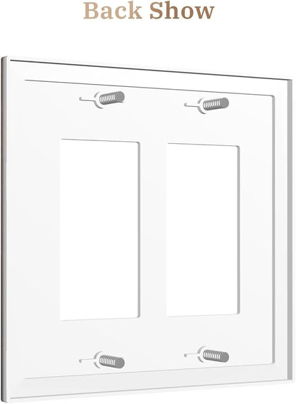 Decorative Art Light Switch Covers Nautical Rustic Star Emblem 2 Gang Dual Rocker Outlet Switch plate Faceplate GFCI for Home Decor