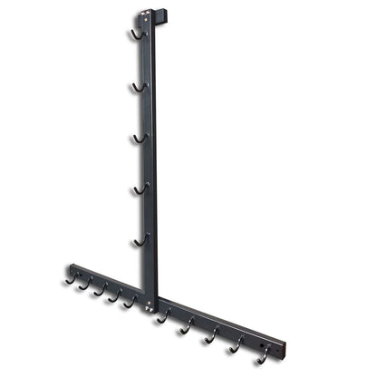 Gym Fitness LAT Pull Down Bar Storage Rack for Mag Grip - Heavy Duty A-Frame Stand for Pulldown Attachments (T-ZHIJIA)