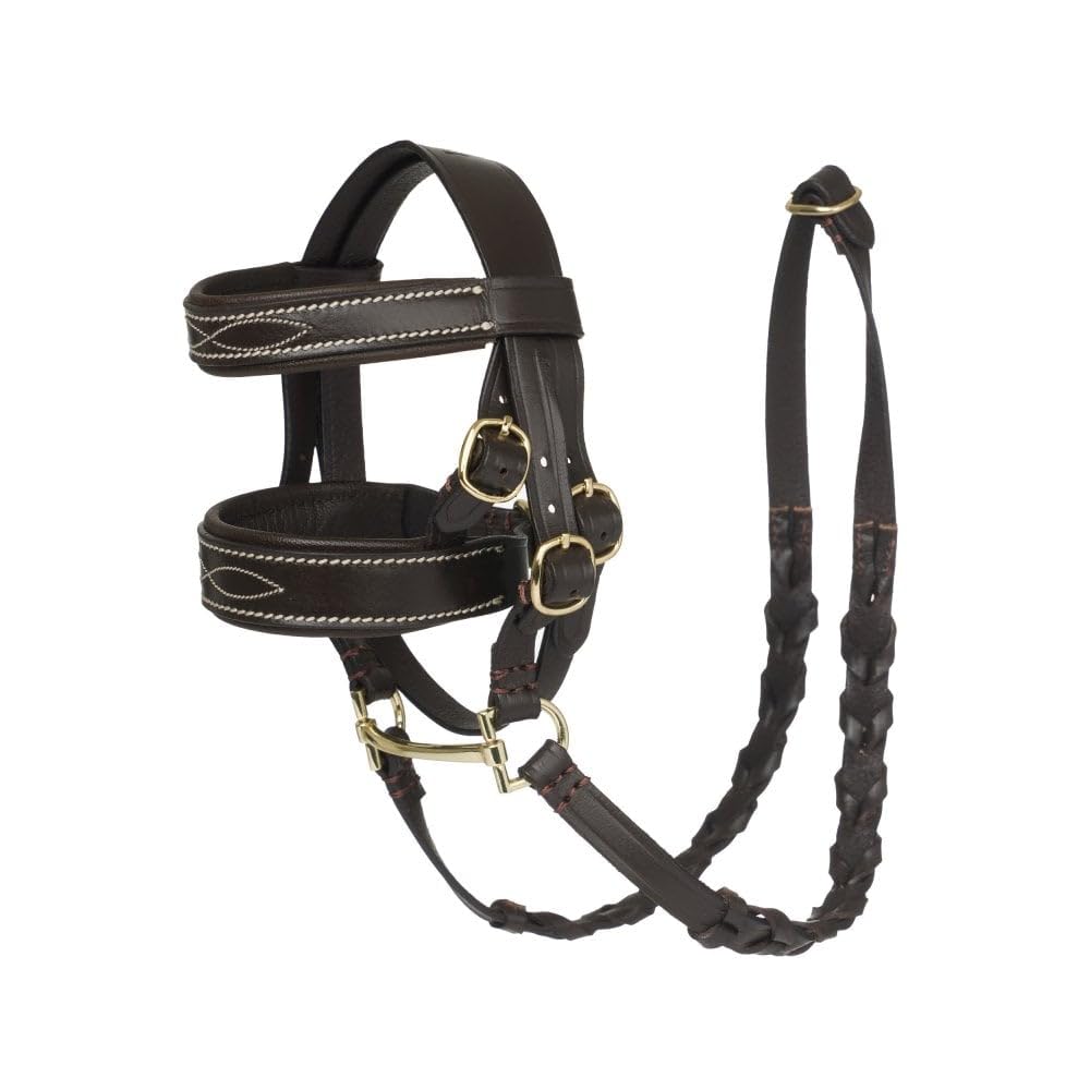 LeMieux Toy Pony Hunter Bridle - Functioning Leather Bridle - Brown - Ages 8+