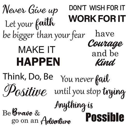 Inspirational Wall Decals Quotes, Motivational Affirmation Wall Stickers, Vinyl Quotes Stickers, Peel & Stick Positive Sayings for Bedroom/Living Room/Bathroom/Office Wall D?cor