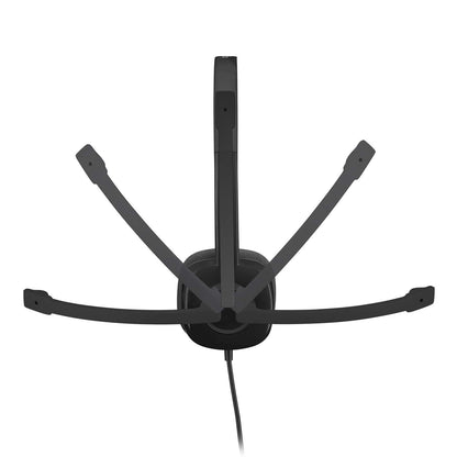 Logitech H151 Wired Headset, Analog Stereo Headphones with Rotating Noise-Cancelling Microphone, 3.5 mm Audio Jack, in-Line Controls, PC/Mac/Laptop/Tablet/Smartphone - Black